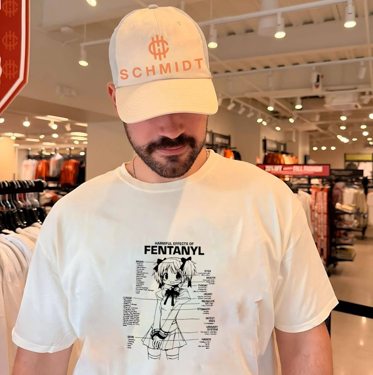 Harmful Effects of Fentanyl Anime Anatomy Chart shirt Unisex