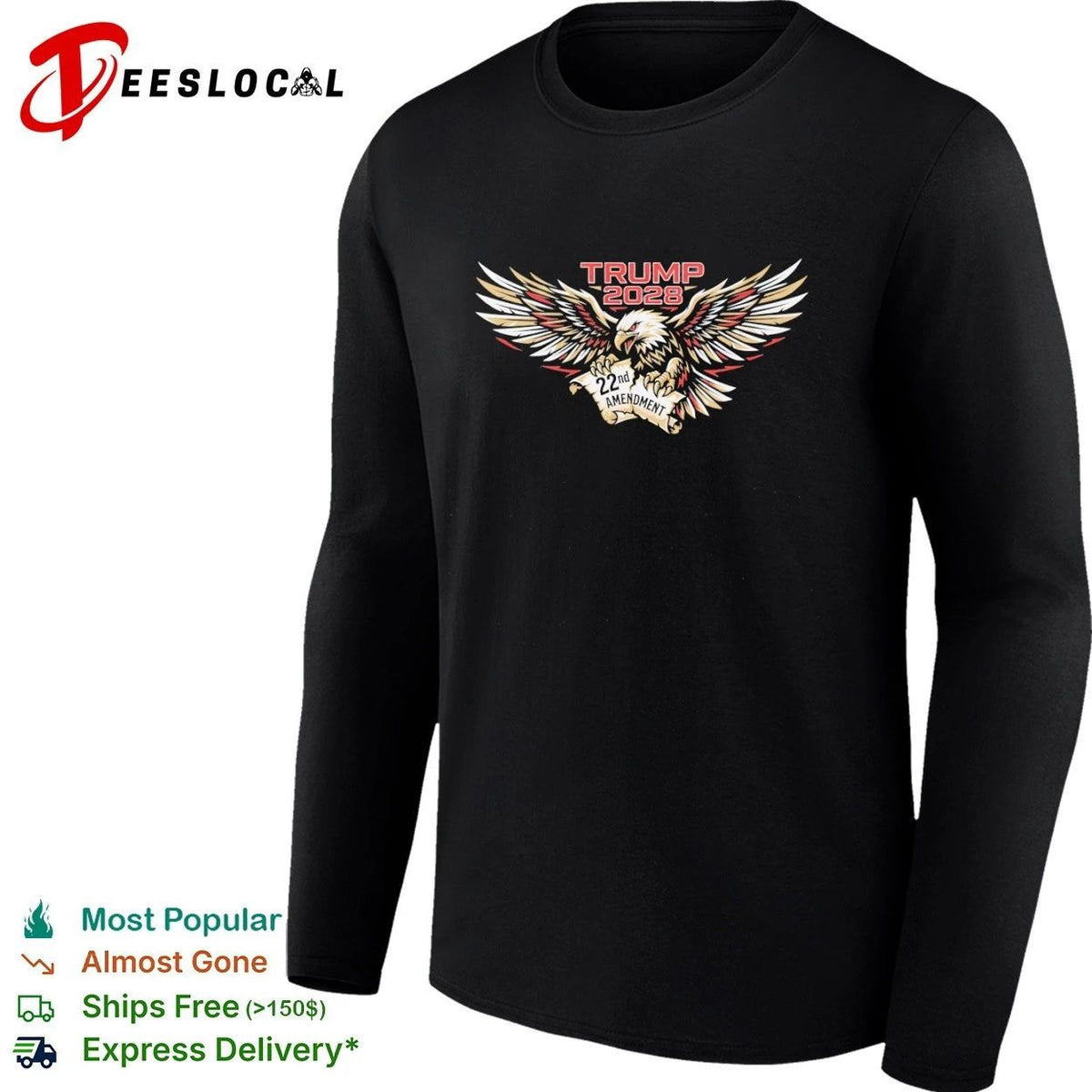 Trump 2028 22nd Amendment Eagle US Constitution Unisex