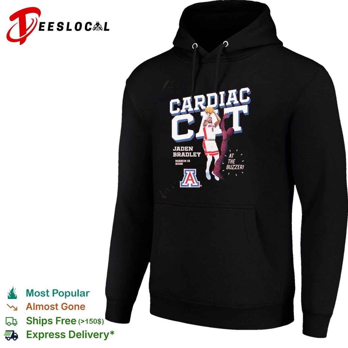 Jaden Bradley Arizona Wildcats Cardiac Cat at the Buzzer March 13 2026 Unisex