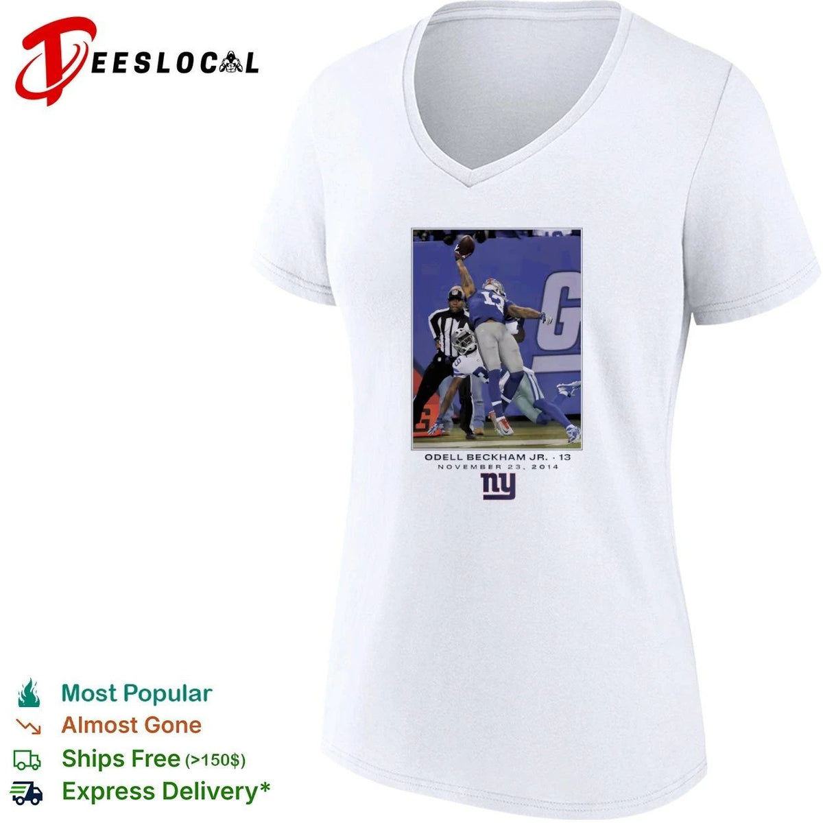 New York Giants Odell Beckham Jr November 23 2014 Unisex