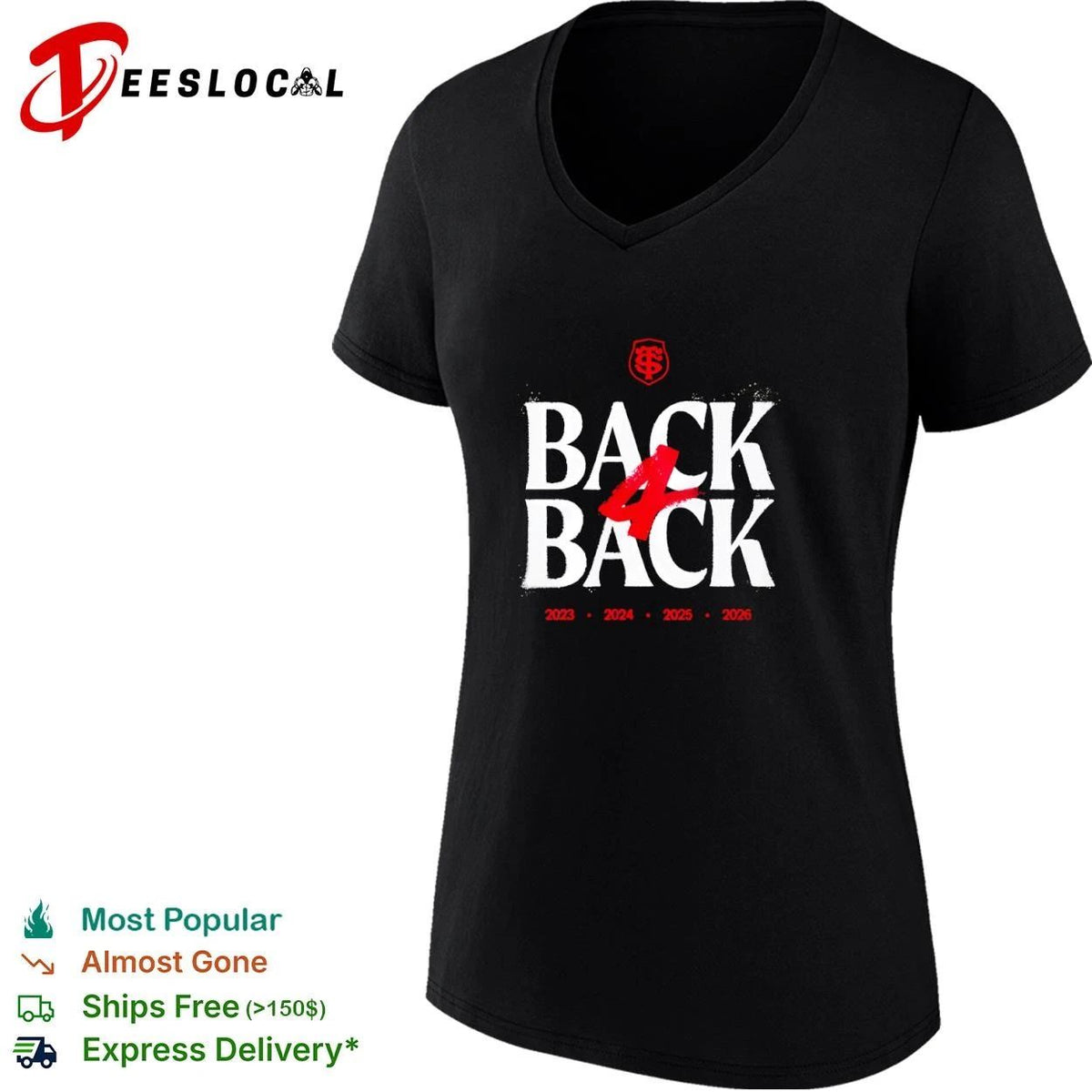 Back 4 Back 2023 2024 2025 2026 Stade Toulousain Unisex