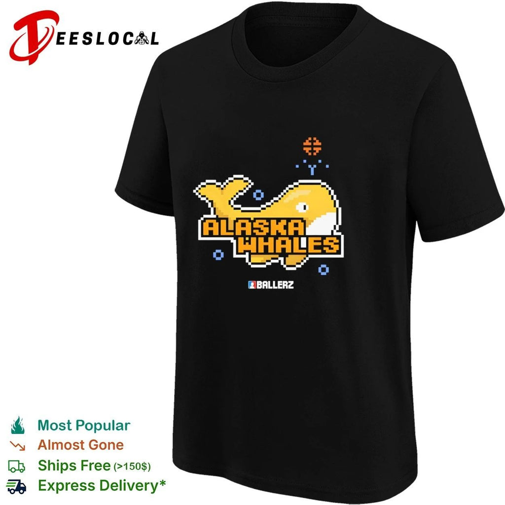 Alaska Whales Ballerz pixel art whale Unisex