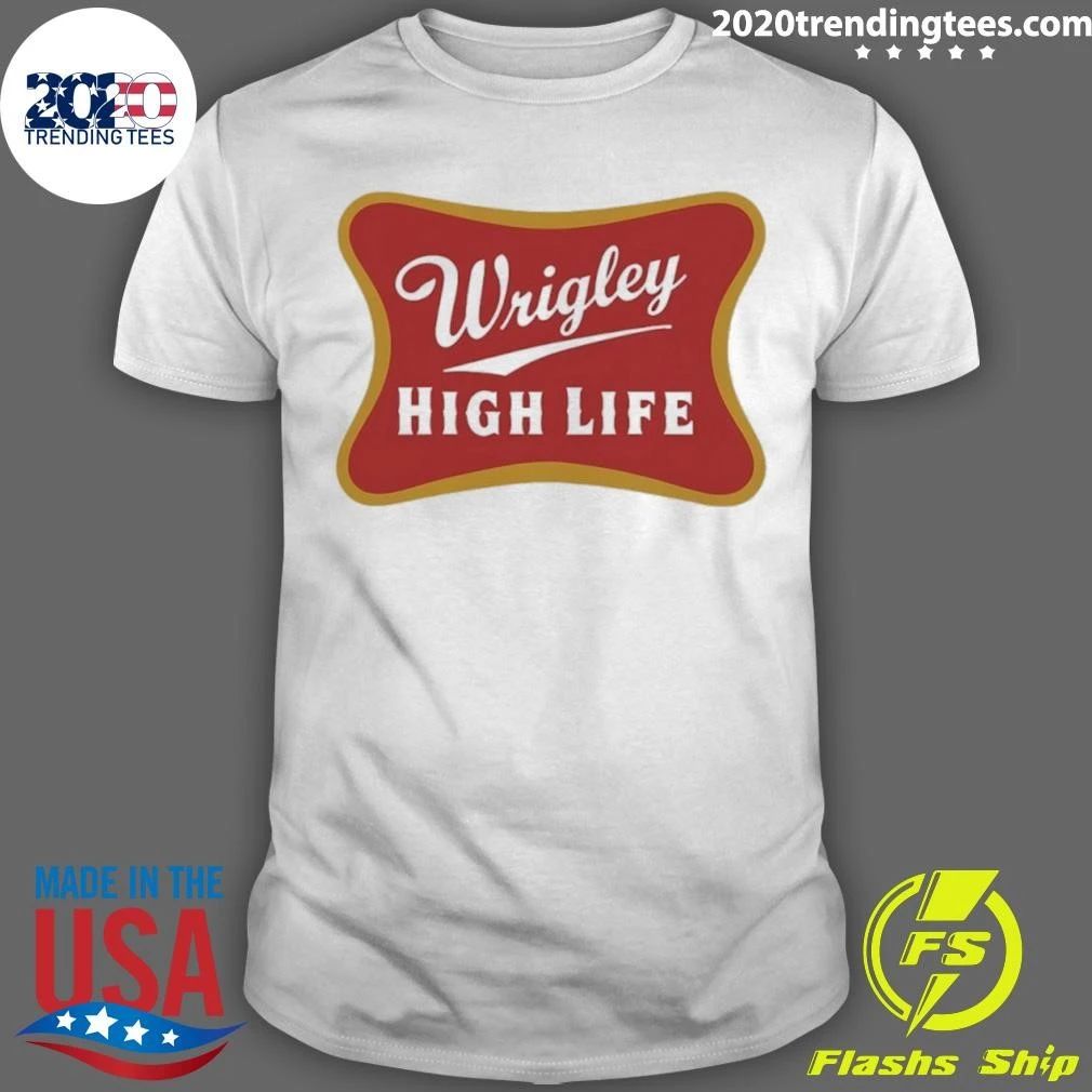 Wrigley High Life Beer Gum Logo Parody Shirt