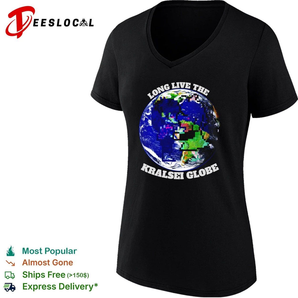 Long Live the Kralsei Globe Earth Pixel Art Unisex
