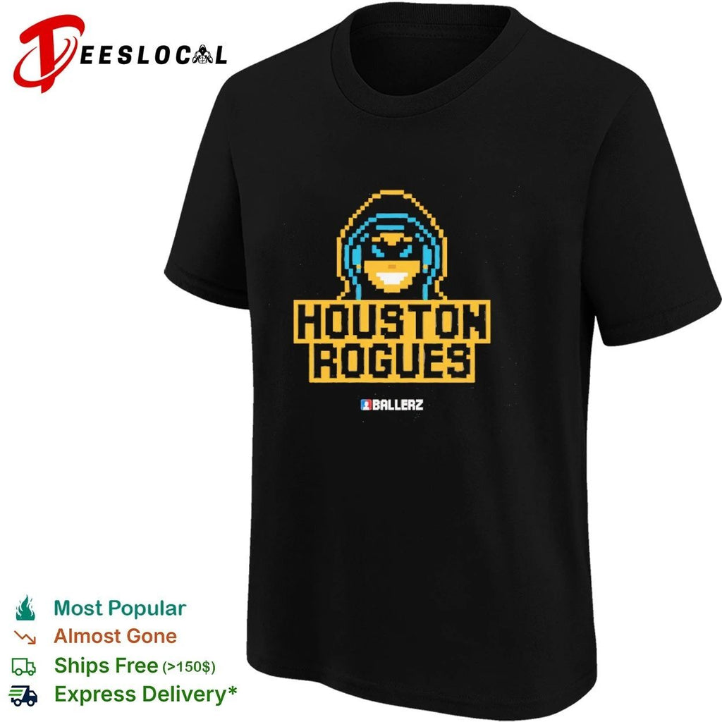 Houston Rogues Ballerz Pixel Art Gaming Unisex