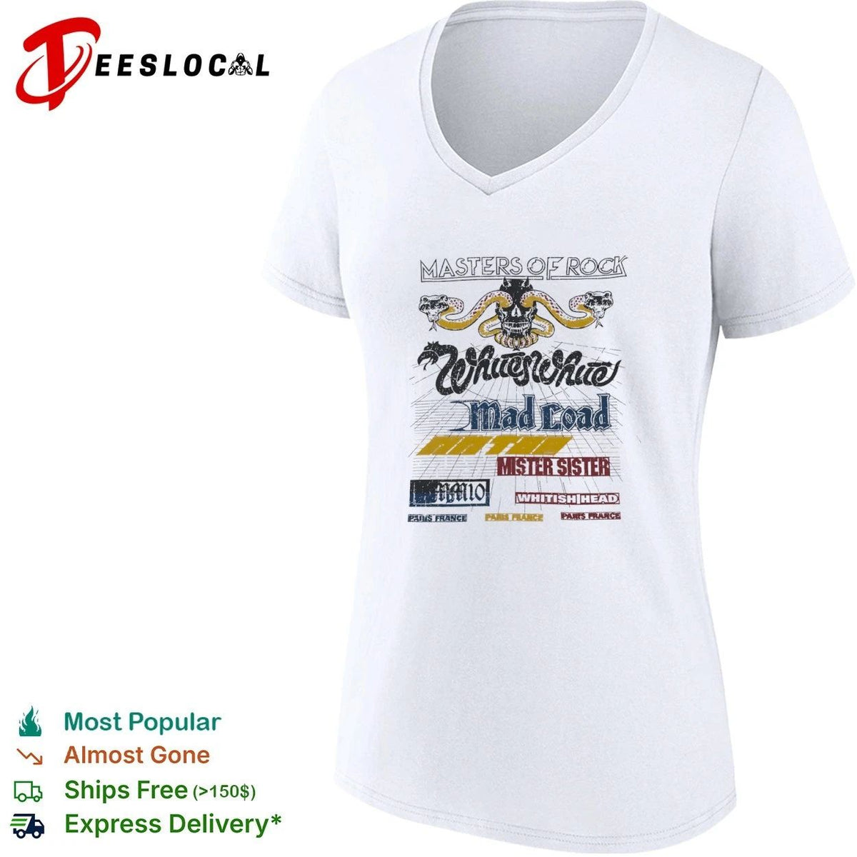Masters of Rock Whitesnake Mad Load Mister Sister Whitish Head Paris France Unisex