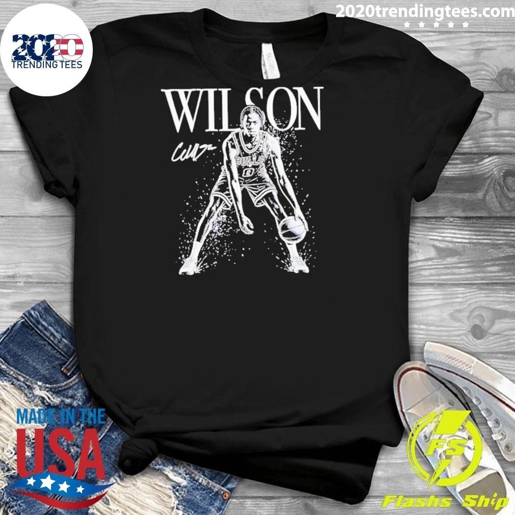 Caleb Wilson Nba Chicago Bulls Mono Player Signature Shirt