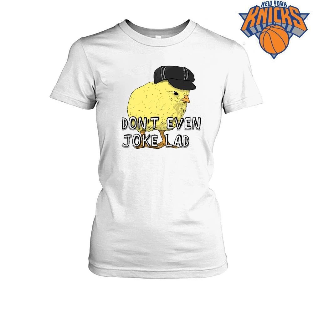 Dont Even Joke Lad Grumpy Yellow Chick Wearing Newsboy Cap Funny Meme Shirt Unisex