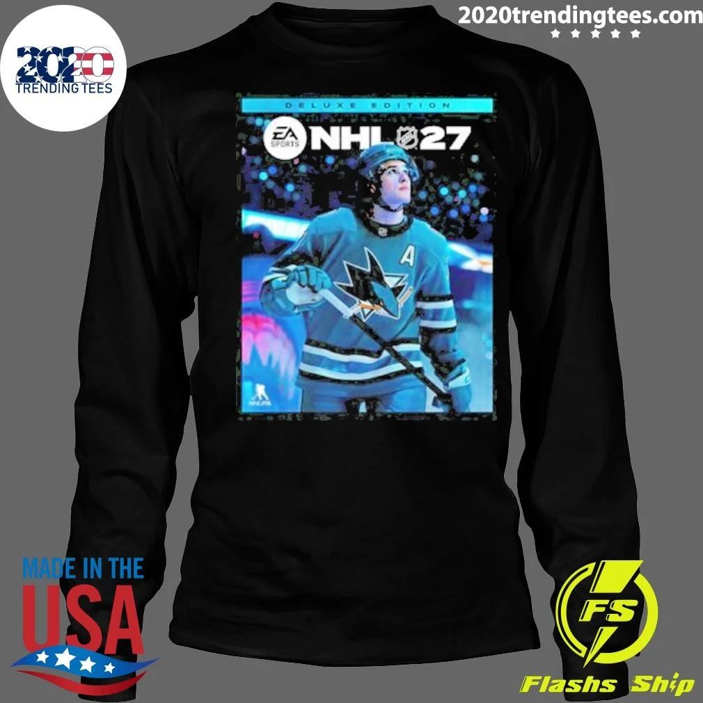 Ea Sports Nhl 27 San Jose Sharks Macklin Celebrini Cover Athlete Deluxe Edition Shirt