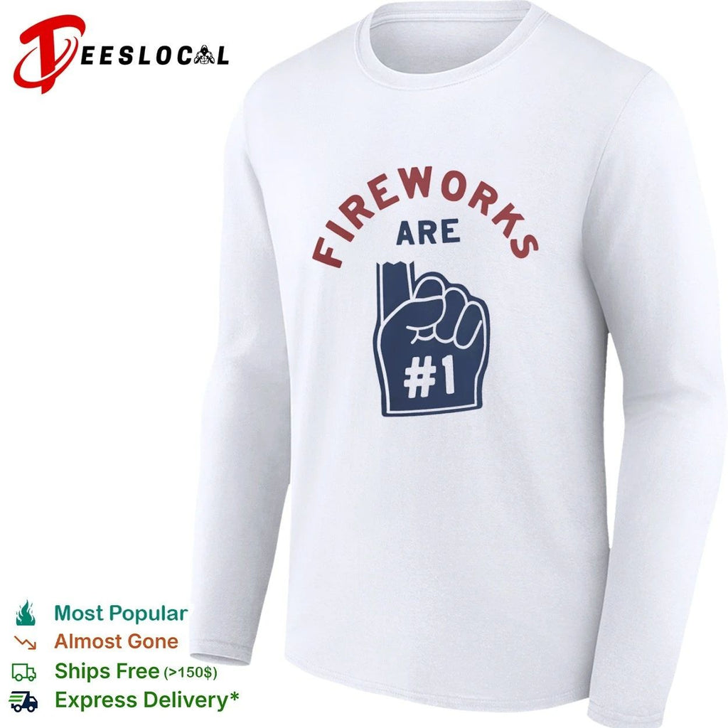 Fireworks Are Number 1 Blown Up Foam Finger 4th of July Unisex