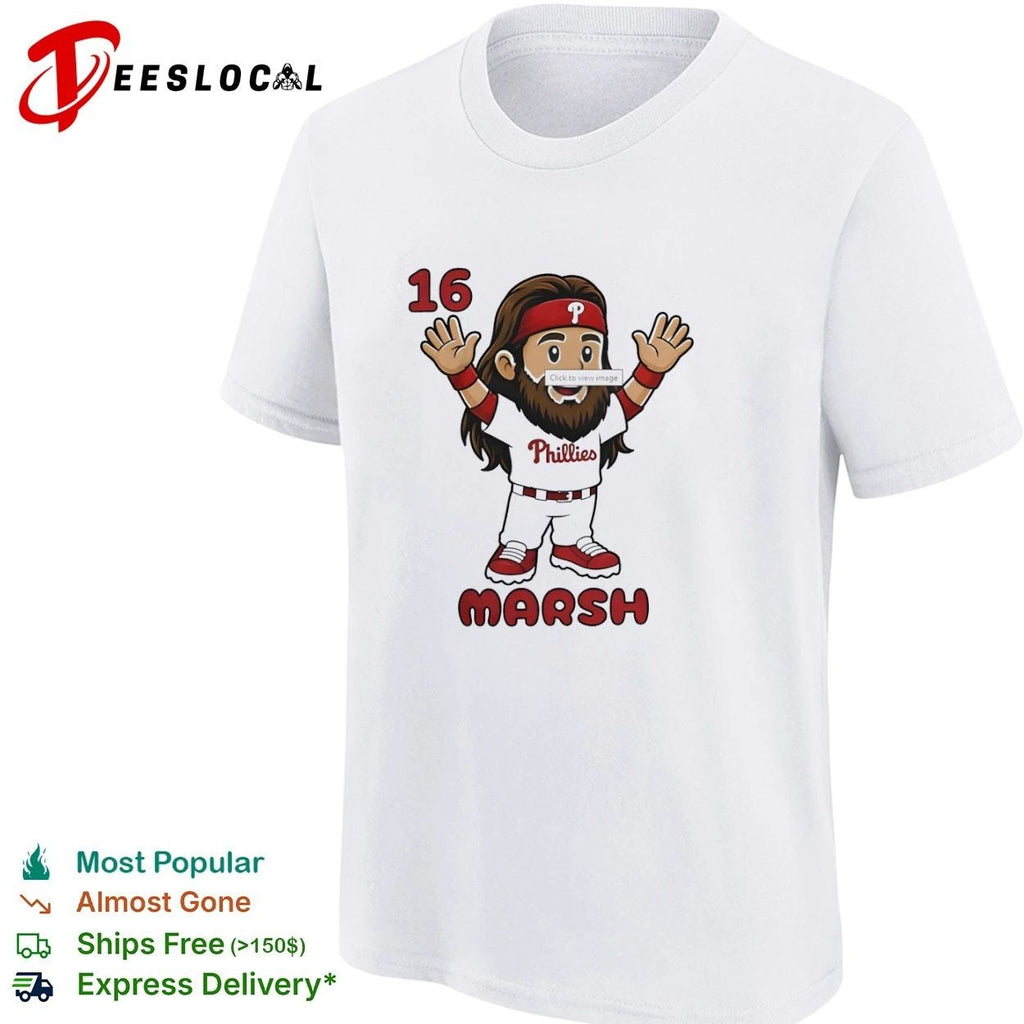 Brandon Marsh 16 Philadelphia Phillies Cartoon Unisex