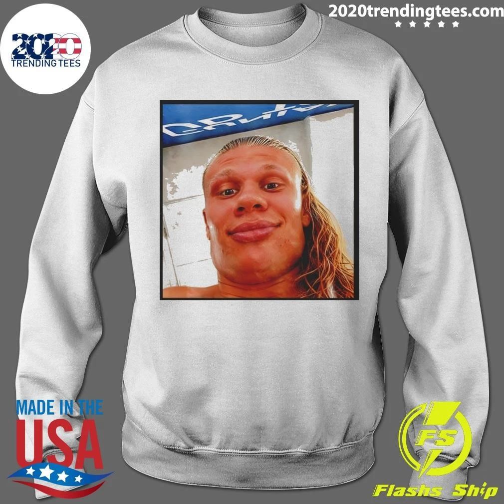 Erling Haaland Smug Face Norway Soccer World Cup photo meme shirt