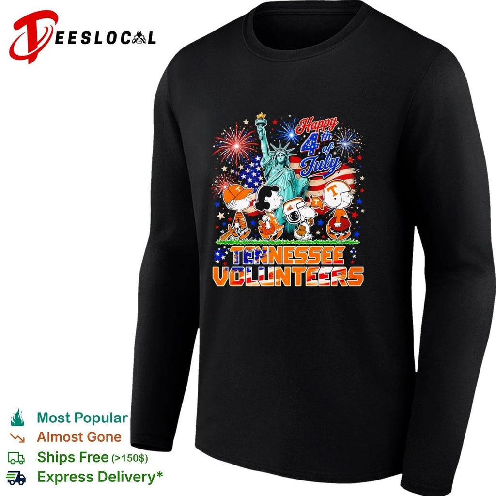 Peanuts Characters Happy 4th of July Tennessee Volunteers Unisex