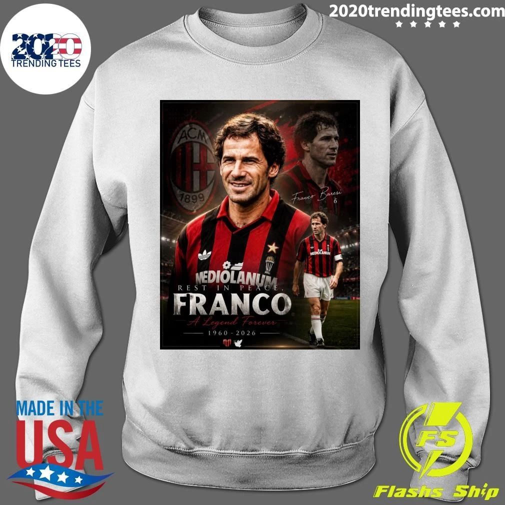 Former Milan Captain, Franco Baresi Has Sadly Passed Away At The Age Of 66-Years Old Shirt