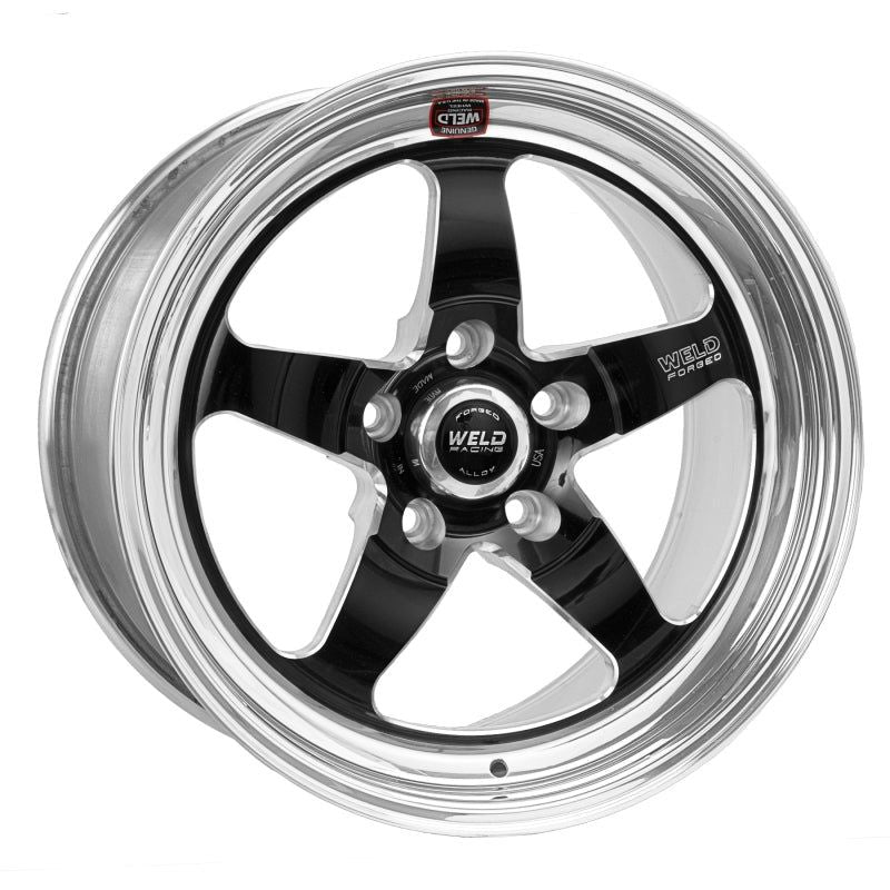 Weld S71 18×10.5 / 5×4.75 BP / 5.7in. BS Black Wheel (Low Pad) – Non-Beadlock