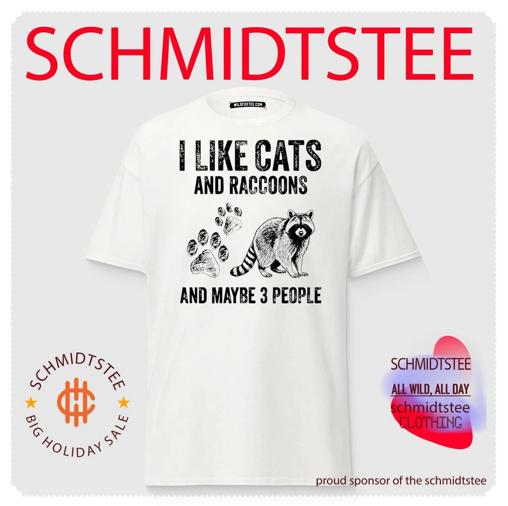 I like cats and raccoons and maybe 3 people vintage shirt Unisex