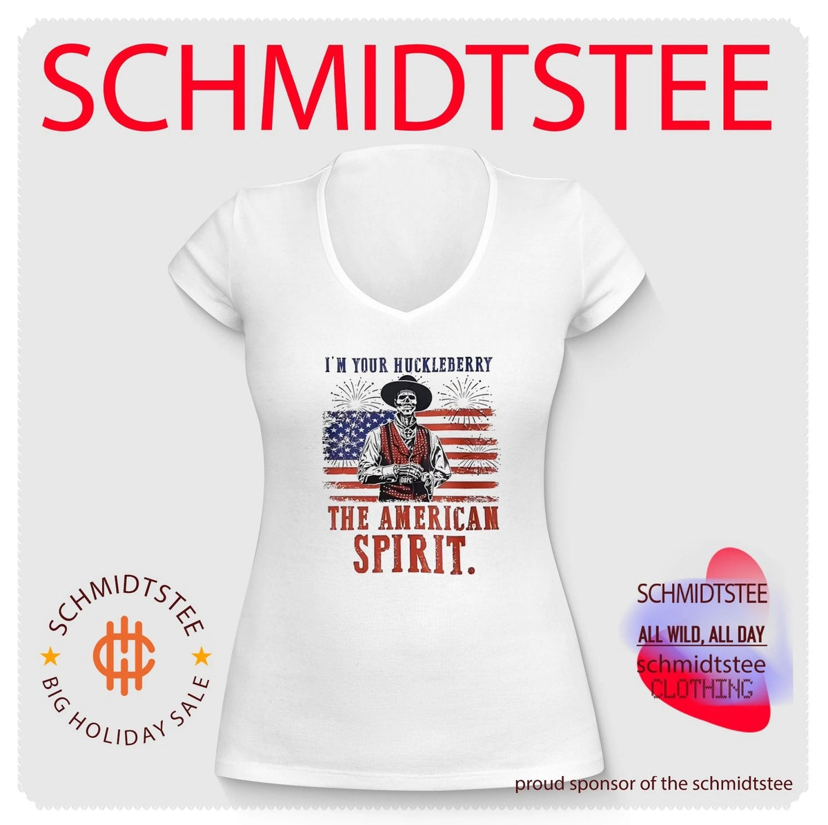 I’m your huckleberry the American spirit American flag shirt Unisex