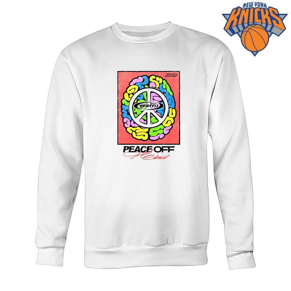Colorful Peace Off The Mind Brain Graphic Print Pop Art Style Streetwear Tee Shirt Unisex