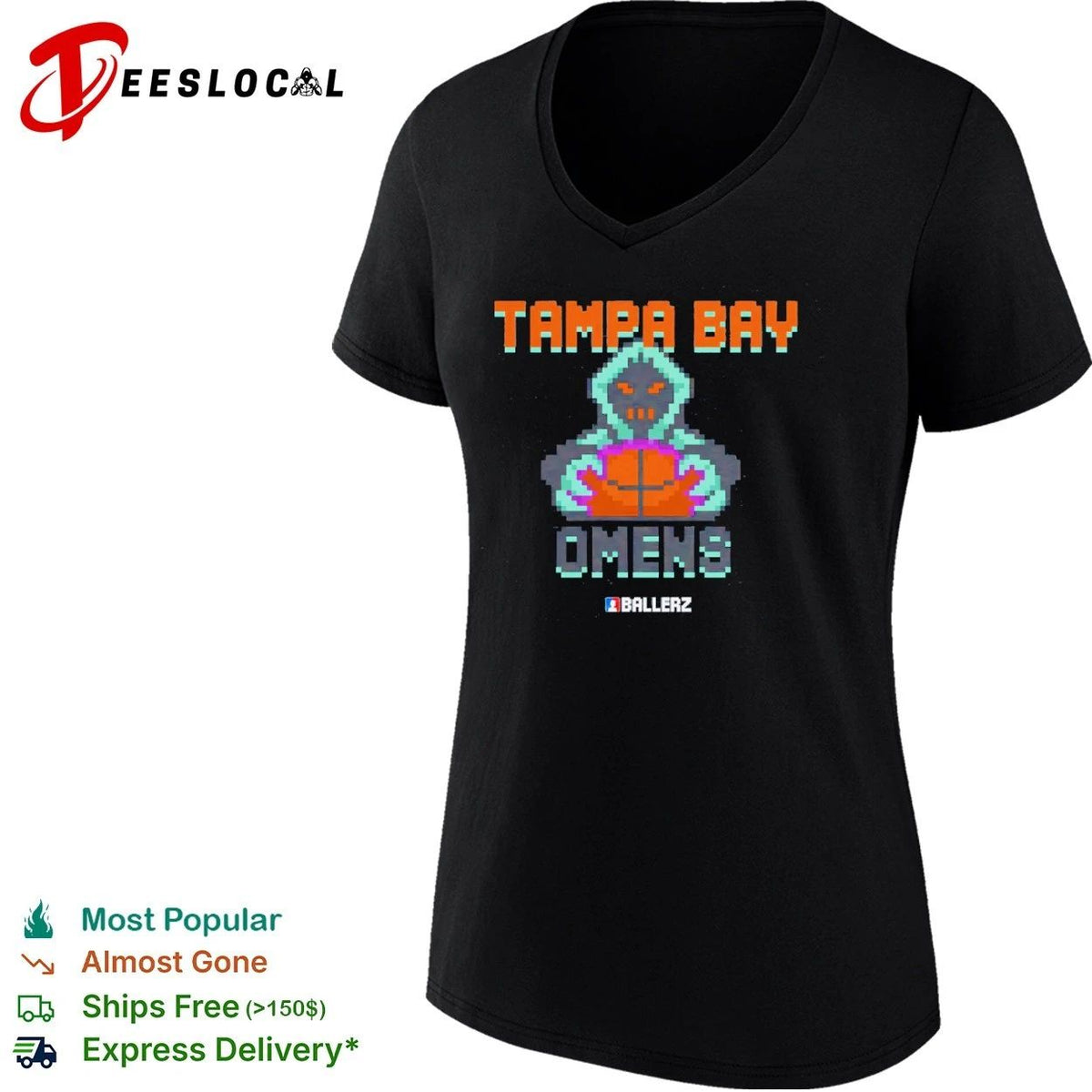 Tampa Bay Omens Ballerz basketball pixel art Unisex