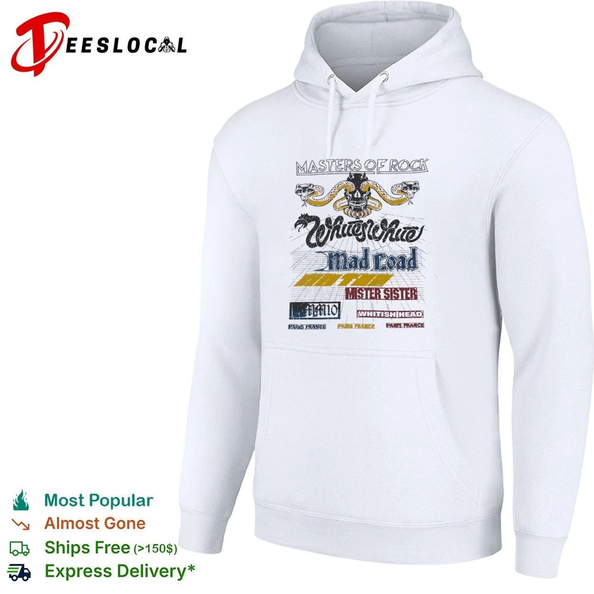 Masters of Rock Whitesnake Mad Load Mister Sister Whitish Head Paris France Unisex