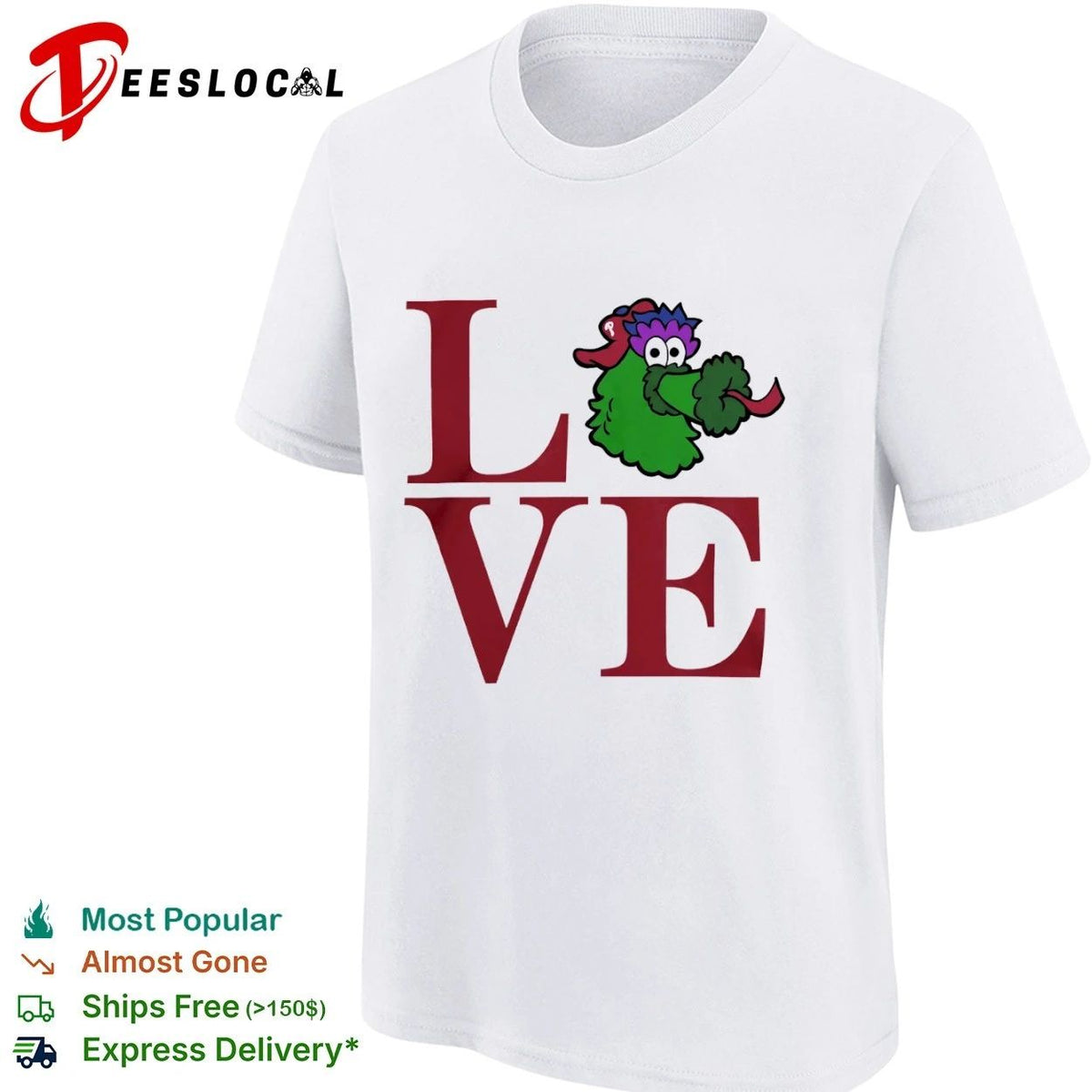 Love Philadelphia Phillies Phanatic Mascot Unisex