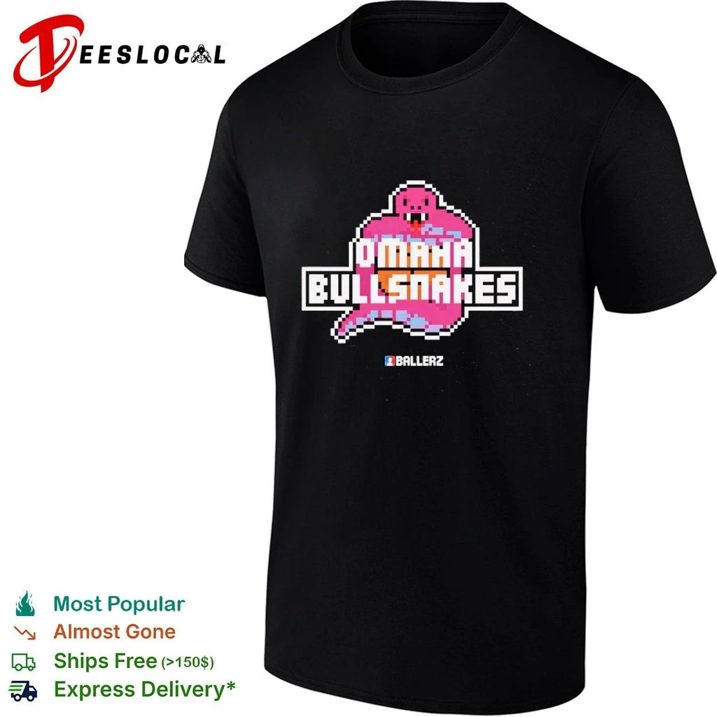 Omaha Bullsnakes Ballerz Pixel Art Snake Unisex
