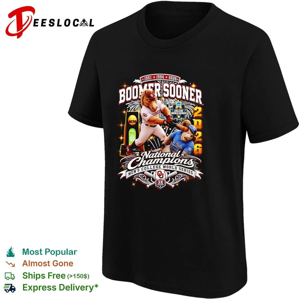 Boomer Sooner 1951 1994 2026 National Champions Men’s College World Series Unisex