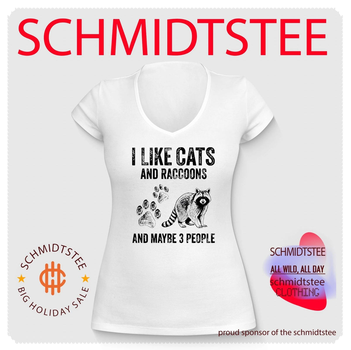 I like cats and raccoons and maybe 3 people vintage shirt Unisex