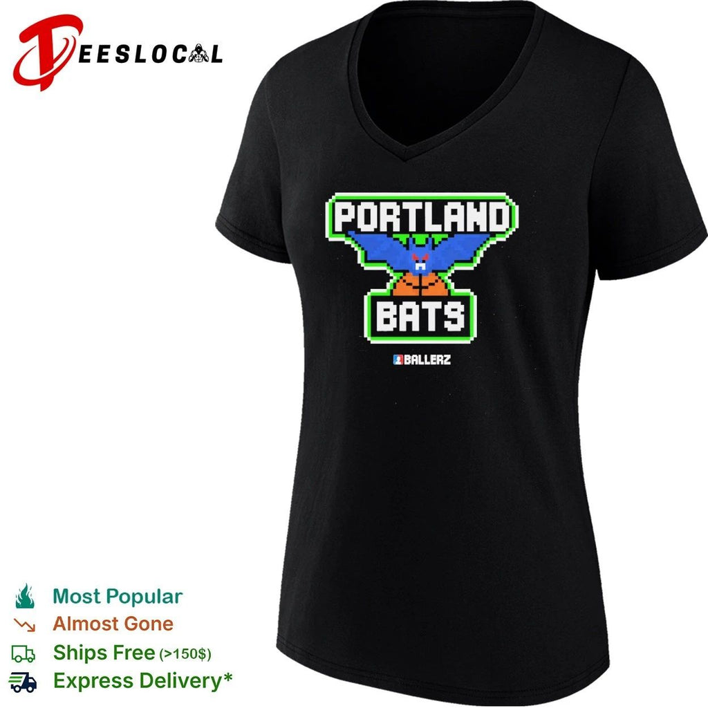 Portland Bats Ballerz Basketball Pixel Art Unisex