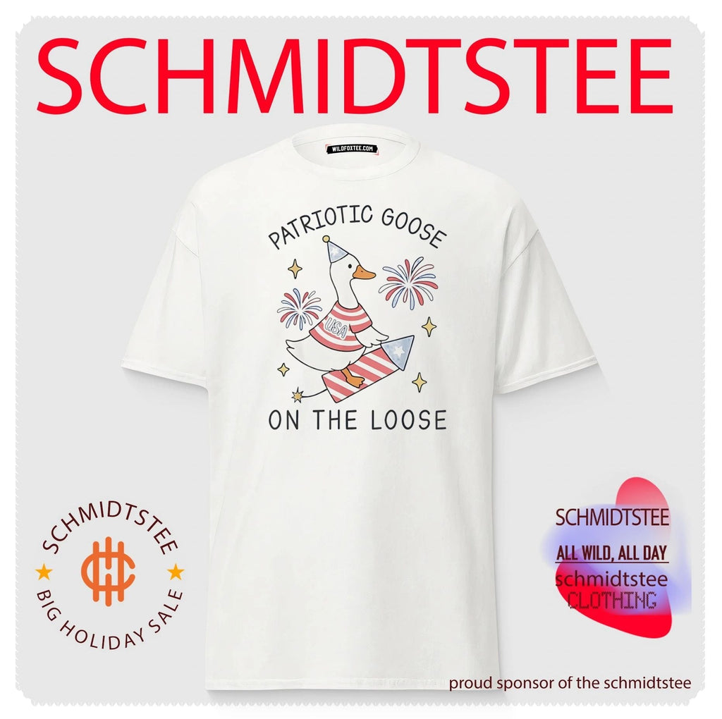 Patriotic Goose on the Loose Fourth of July shirt Unisex