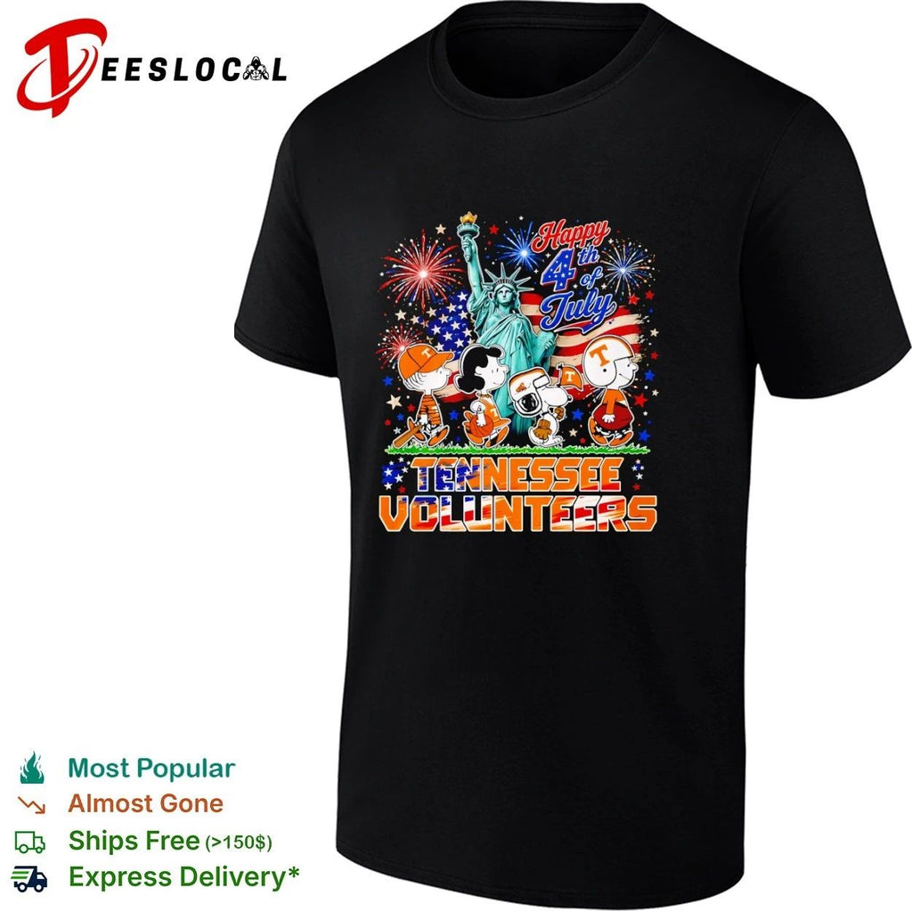 Peanuts Characters Happy 4th of July Tennessee Volunteers Unisex