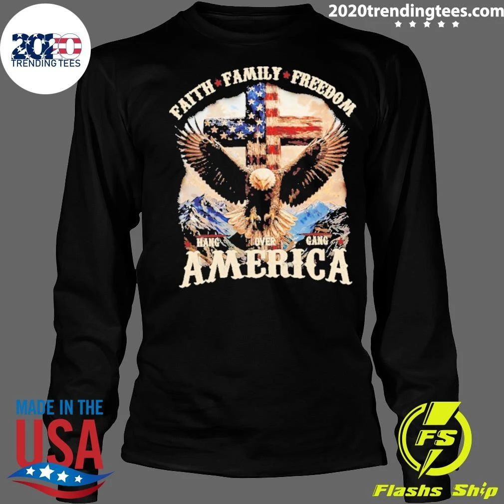 Faith Family Freedom America Eagle Christ Shirt