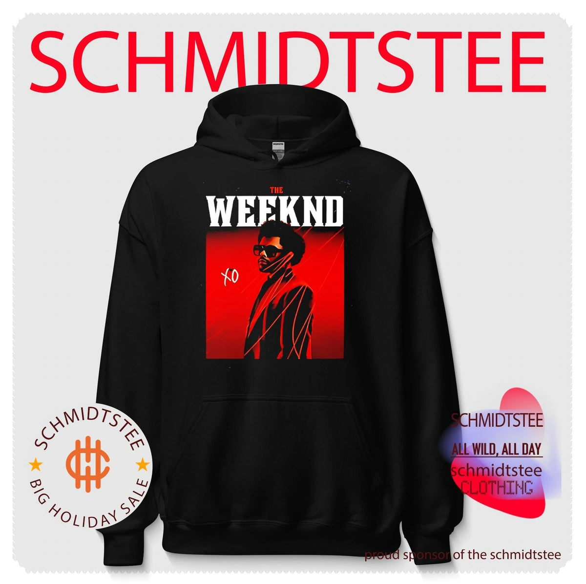 The Weeknd XO red lighting portrait shirt Unisex