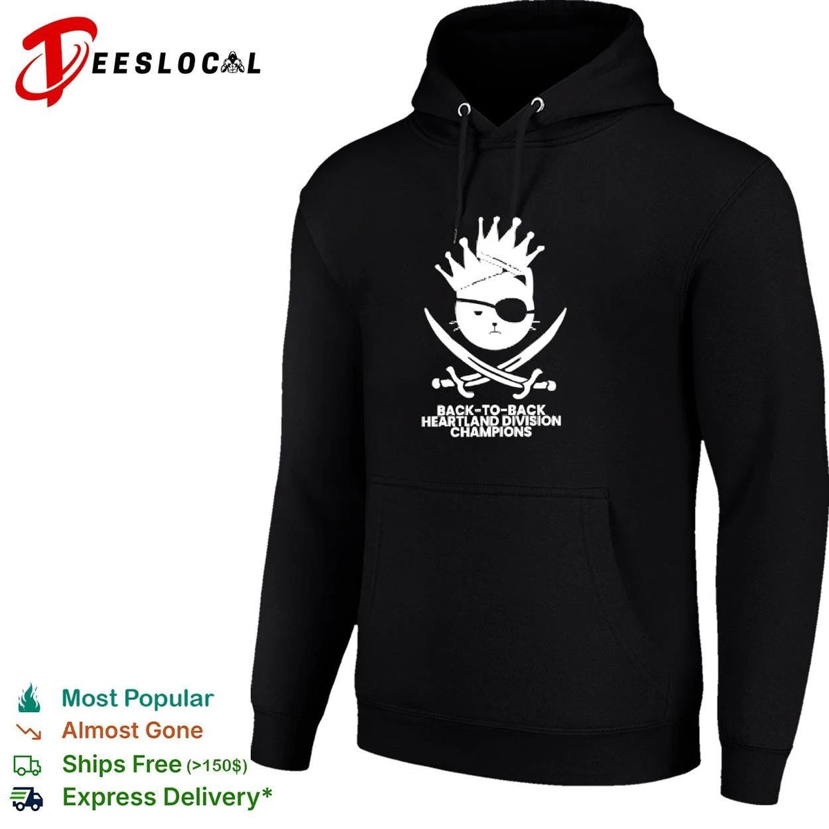 Back-to-Back Heartland Division Champions Cat Pirate Unisex