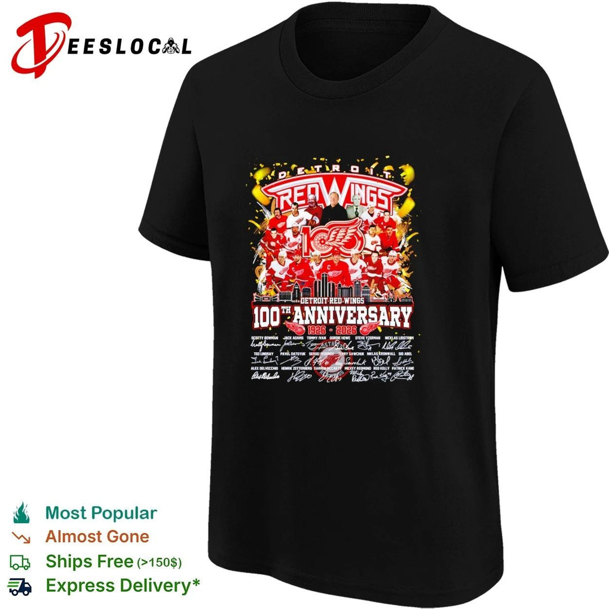Detroit Red Wings 100th Anniversary 1926-2026 Legends Unisex