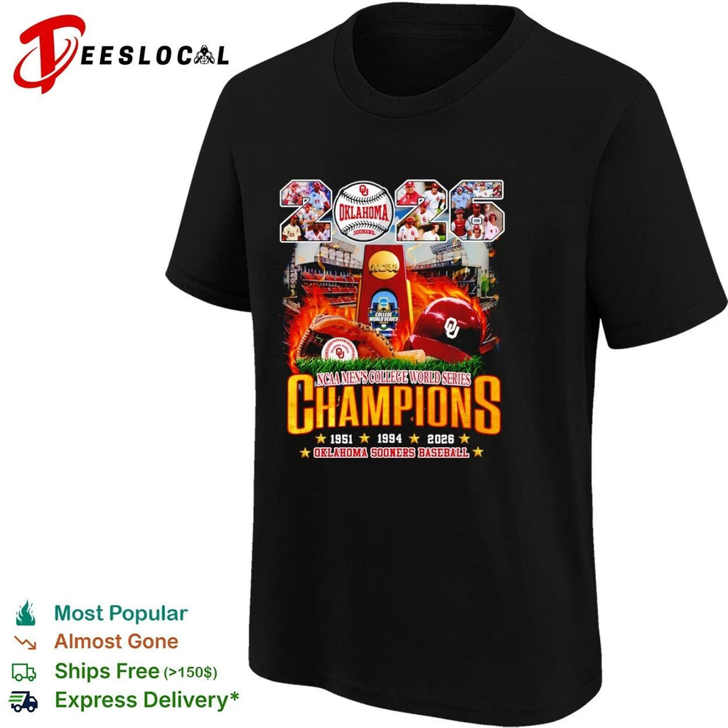 Oklahoma Sooners baseball 2026 NCAA Men’s College World Series Champions Unisex