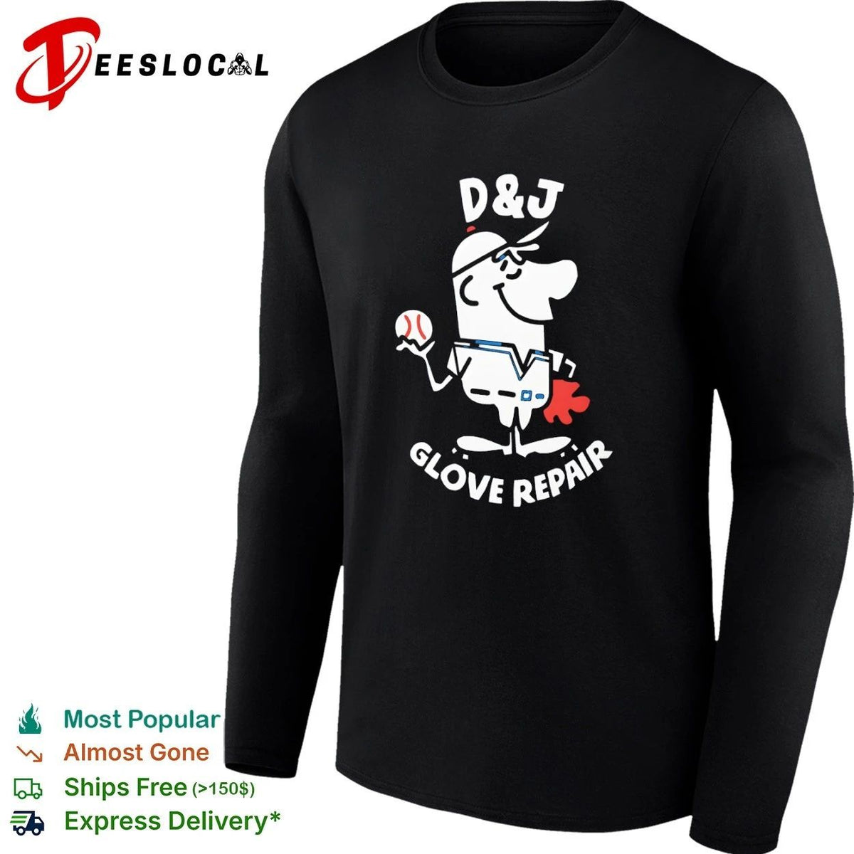 D&J Glove Repair baseball vintage sports Unisex