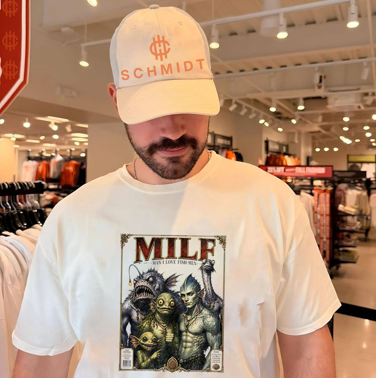 Milf Man I Love Fish-Men Magazine Cover shirt Unisex