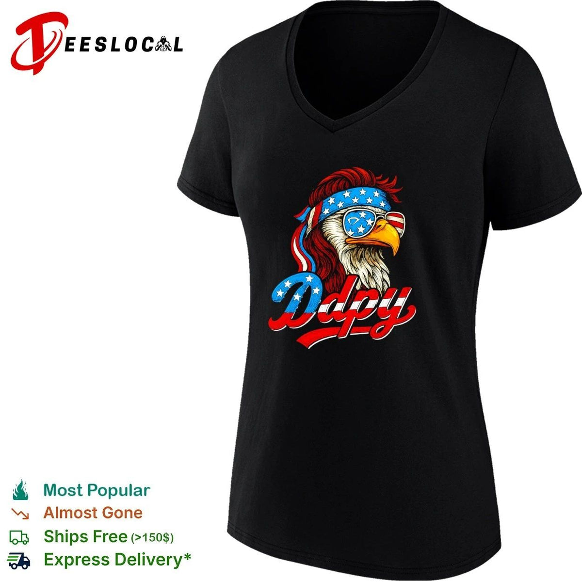 America Ddpy Eagle Mullet Sunglasses patriotic Unisex