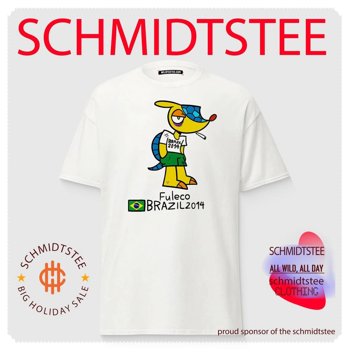 Fuleco Brazil 2014 World Cup Mascot shirt Unisex
