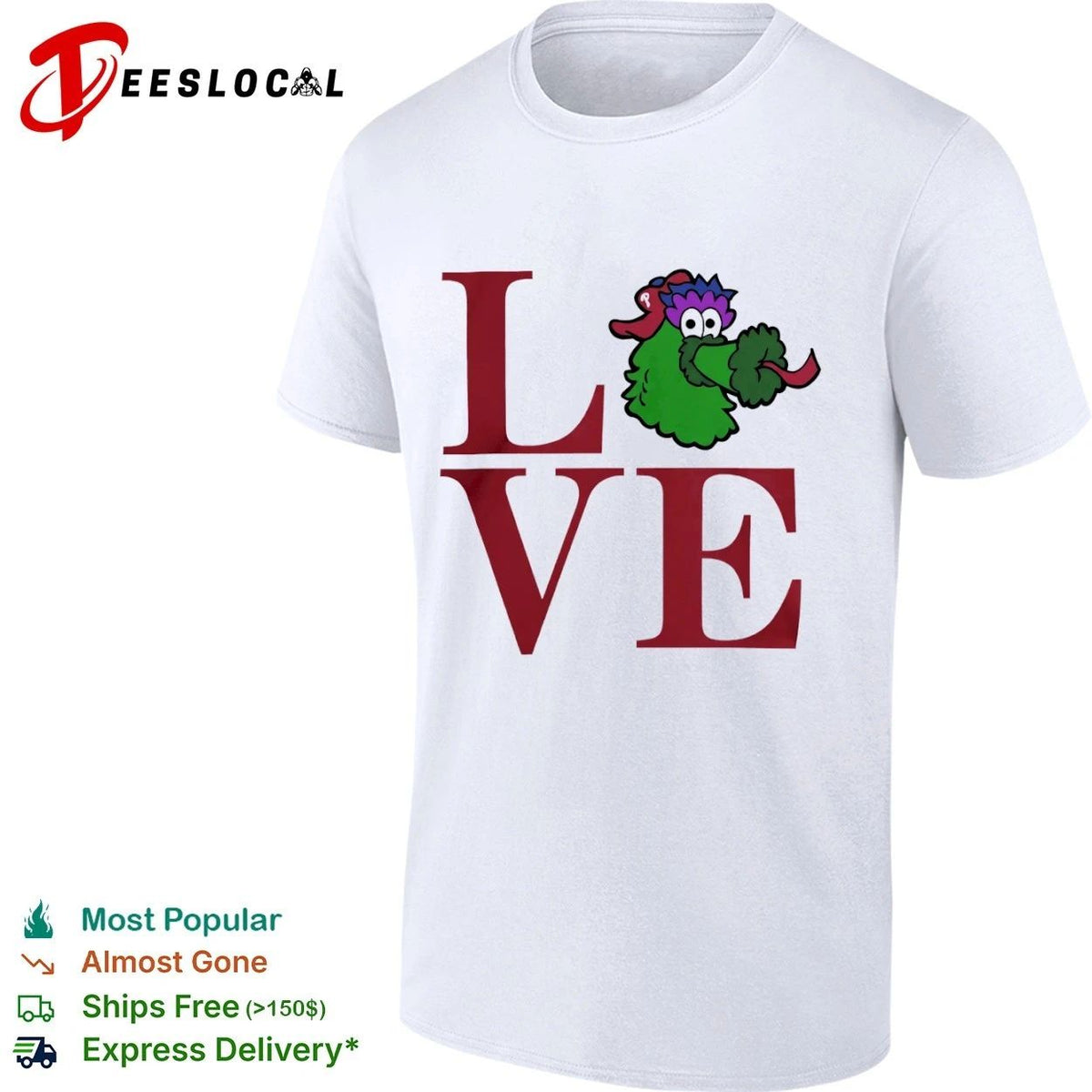 Love Philadelphia Phillies Phanatic Mascot Unisex