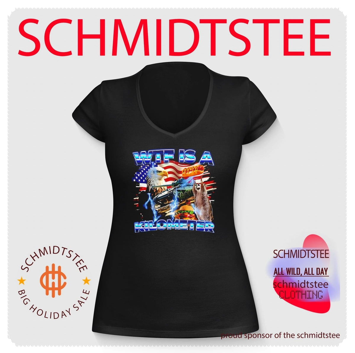 Wtf is a kilometer American flag shirt Unisex