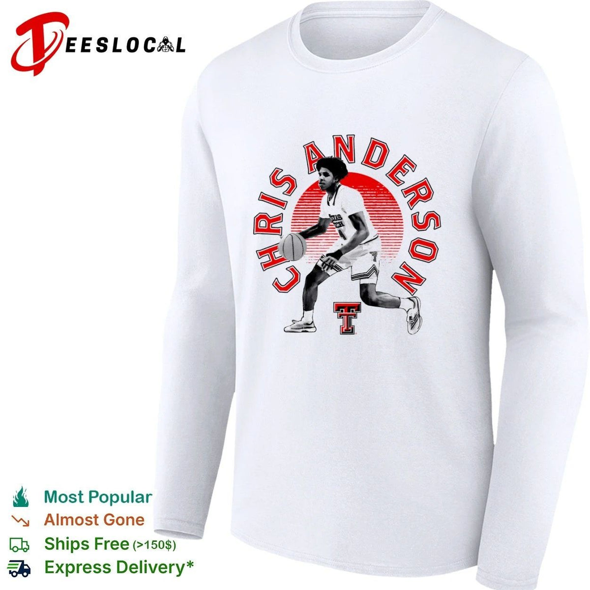 Chris Anderson Texas Tech Red Raiders Basketball Unisex