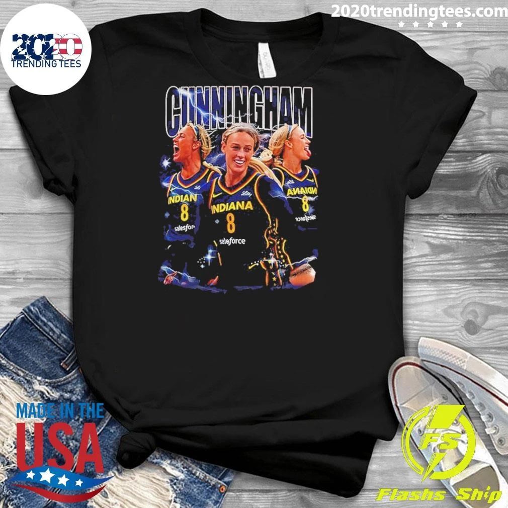 Sophie Cunningham 8 Indiana Fever Basketball Salesforce Graphic Vintage Shirt