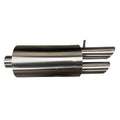 Twin Exit Fujitsobo Legalis Style Muffler 240Z 260Z 280Z 510 3 3 Inch 304 SS