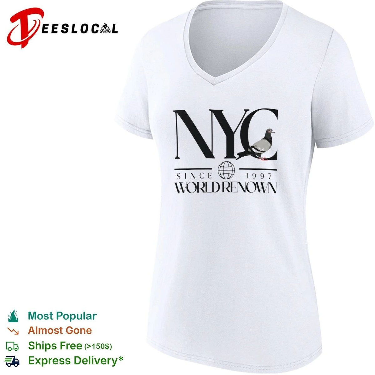 NYC Pigeon Since 1997 World Renown New York City Unisex