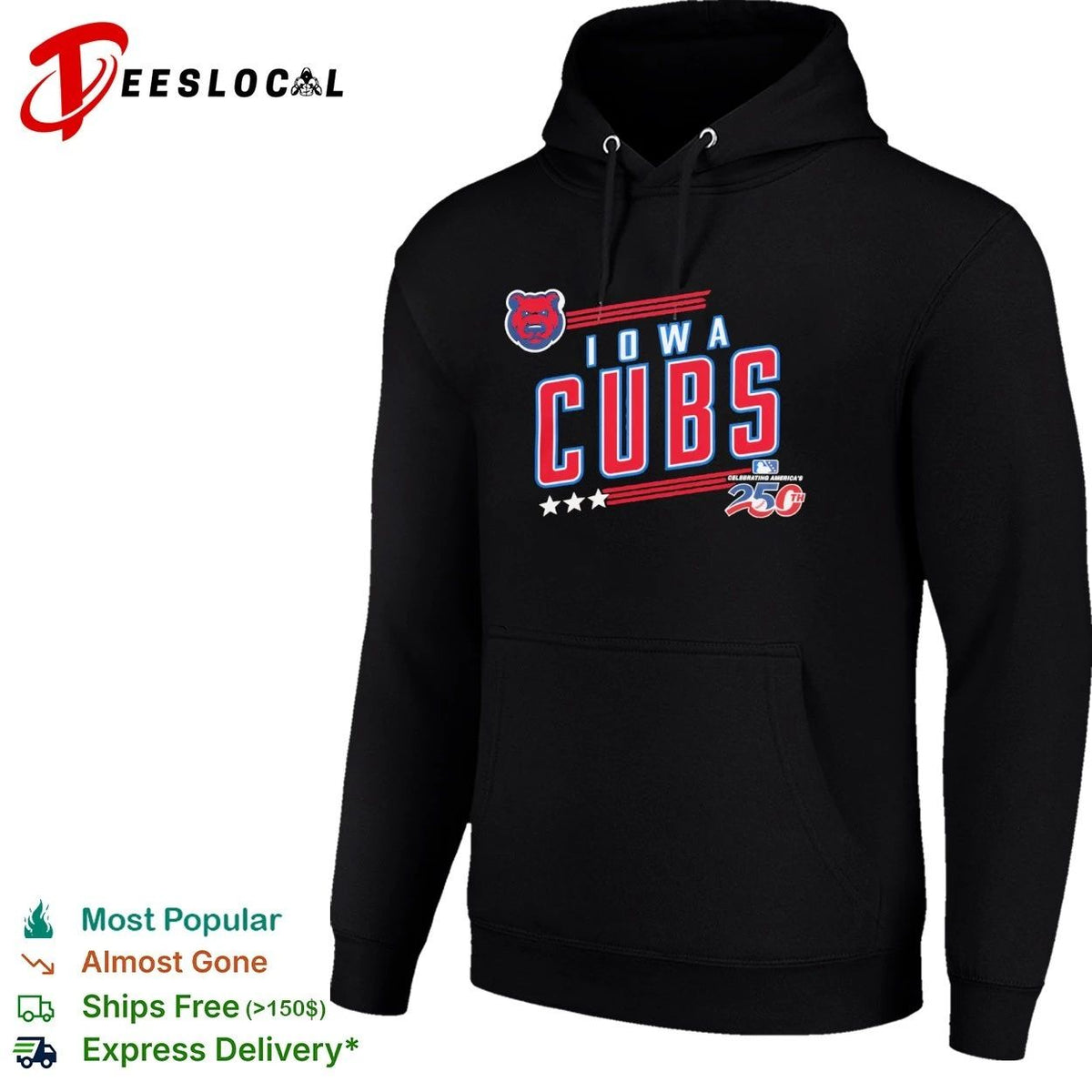 Iowa Cubs Celebrating America 250th Anniversary Unisex
