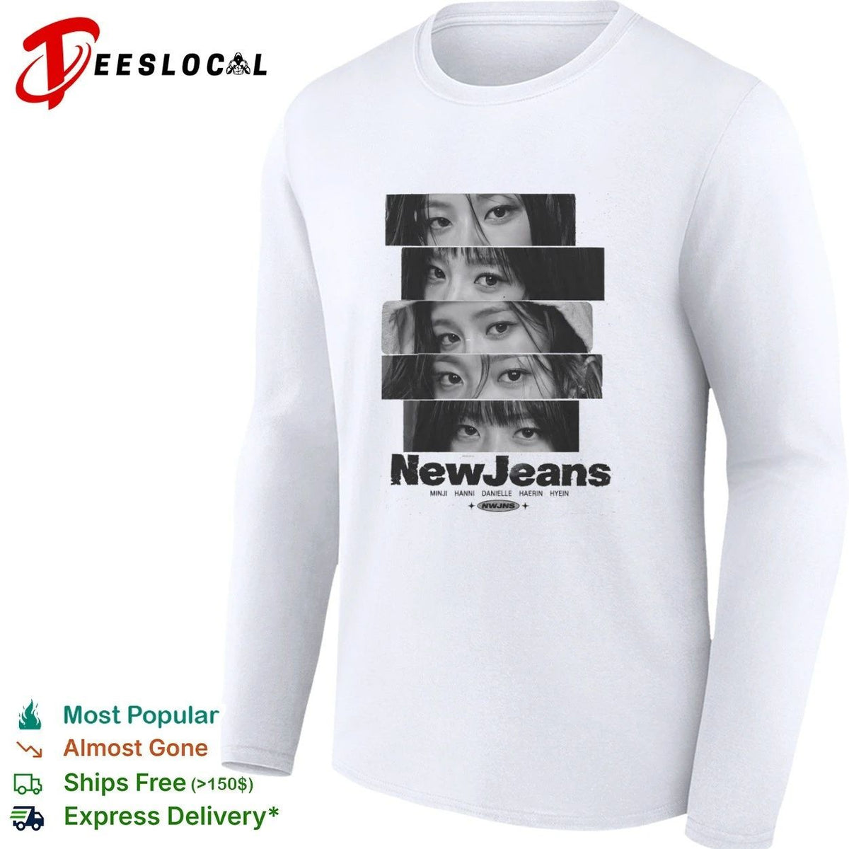 NewJeans Minji Hanni Danielle Haerin Hyein Vintage Eyes Collage Y2K K Pop Unisex