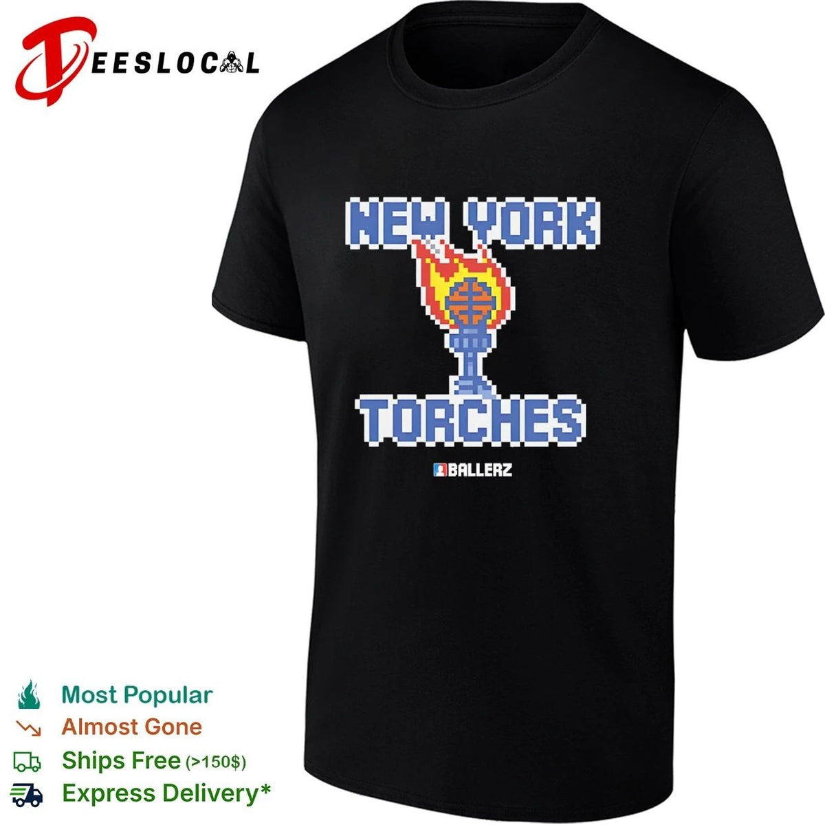 Ballerz New York Torches basketball pixel art Unisex