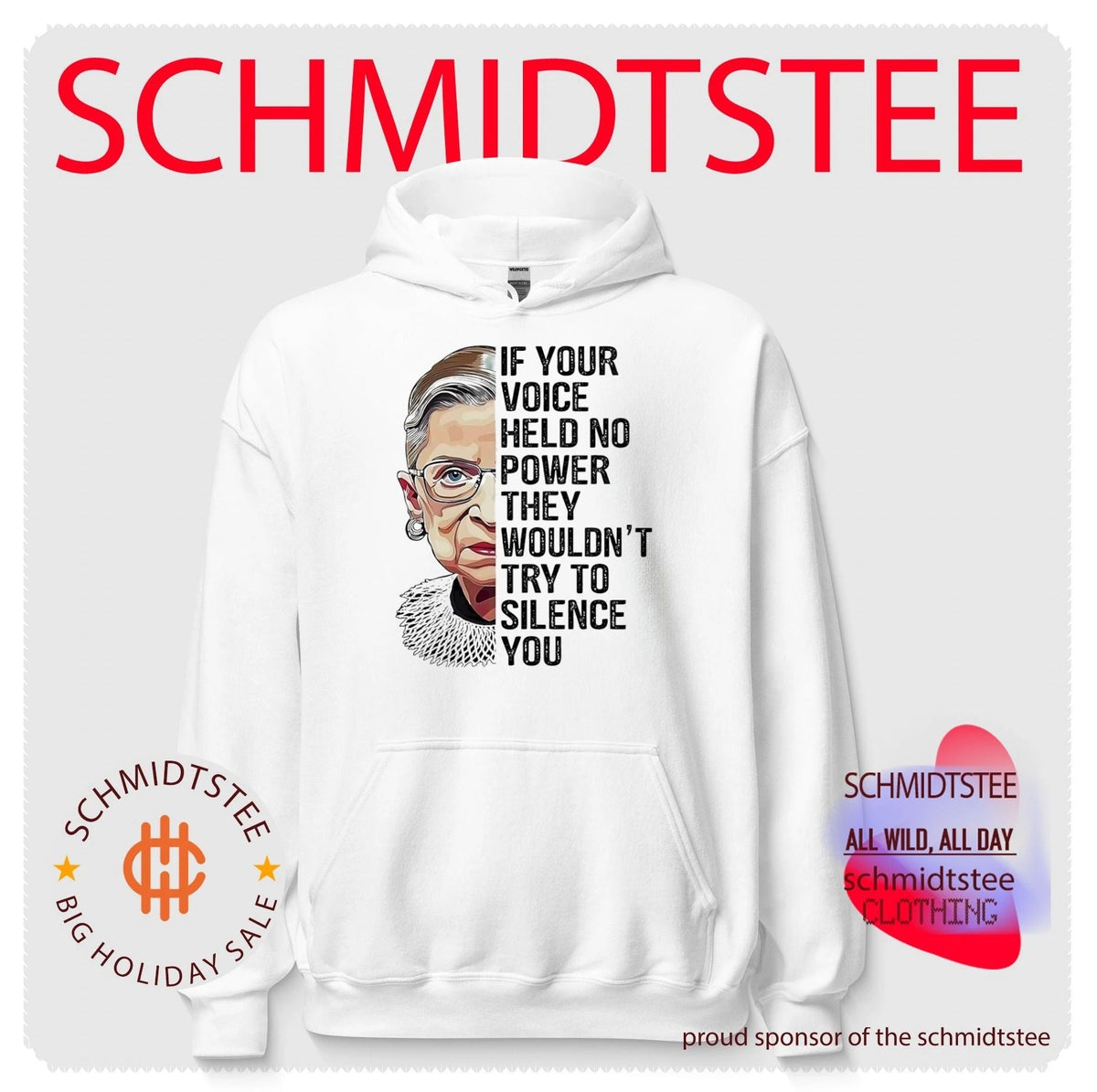 Ruth Bader Ginsburg if you voice helf no power they wouldn’t try to silence you shirt Unisex